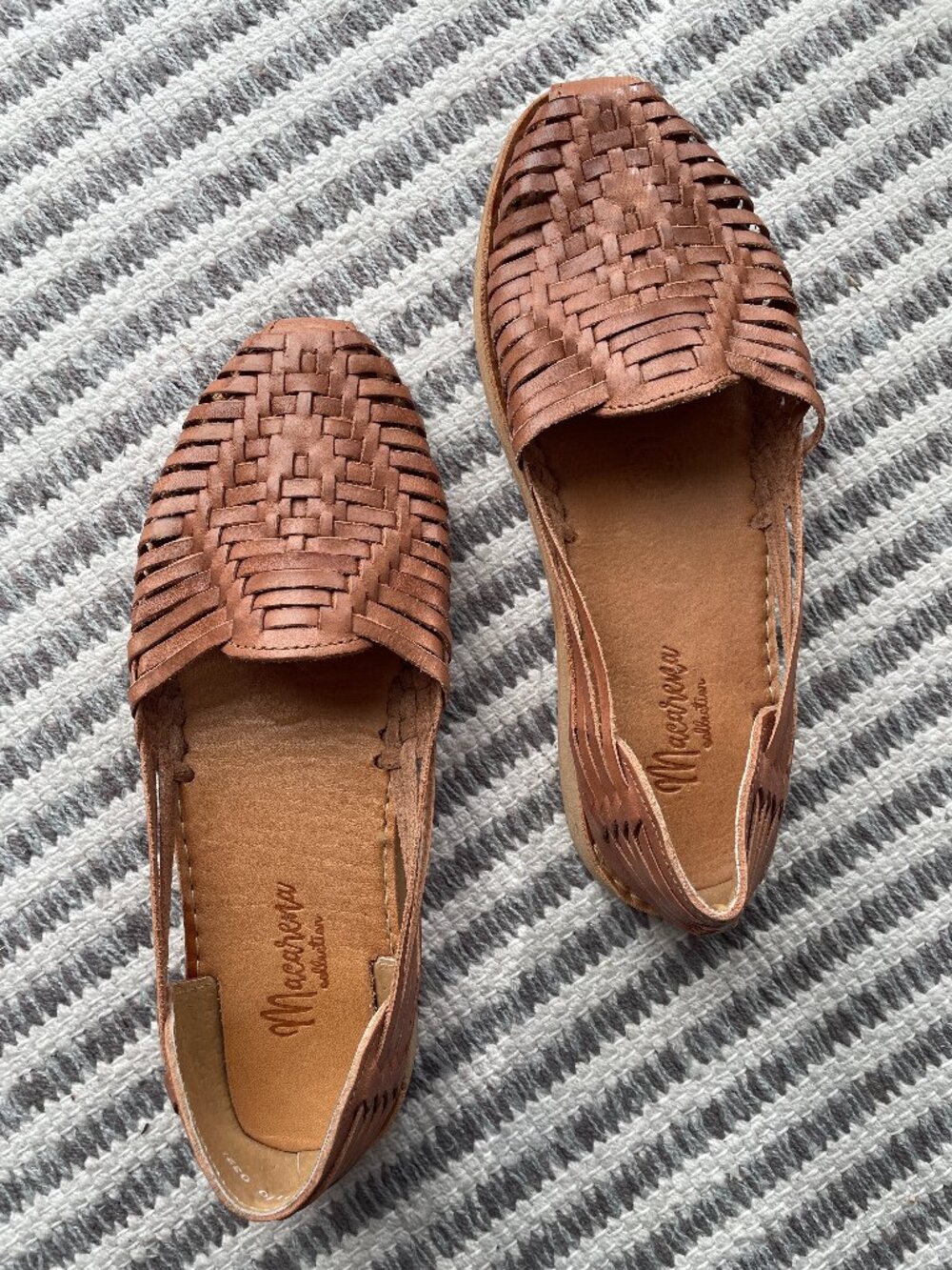 Macarena Leather Huarache Sandals Size 10